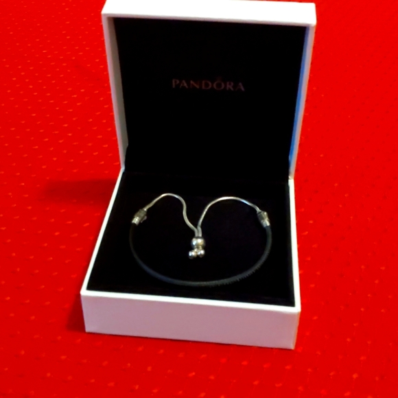 Pandora Jewelry - never worn Pandora women's leather slider bracelet